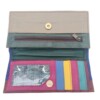 portemonnee Patchwork 20x8cm creme blauw grijs