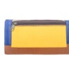 portemonnee Patchwork 20x8cm creme blauw grijs