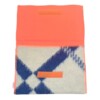 laptoptas Neon 35x25cm wit met blauw en neon oranje