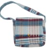 schoudertas Glastonbury 35x40x8cm blauw grijs bordeaux