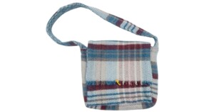 schoudertas Glastonbury 35x40x8cm blauw grijs bordeaux