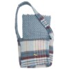 schoudertas Glastonbury 35x40x8cm blauw grijs bordeaux