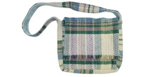 schoudertas Glastonbury 35x40x8cm groen lichtblauw zand