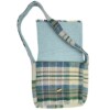 schoudertas Glastonbury 35x40x8cm groen lichtblauw zand