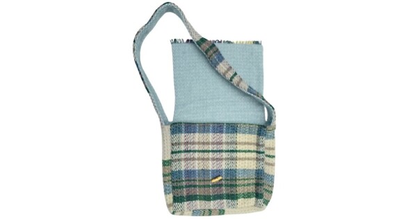 schoudertas Glastonbury 35x40x8cm groen lichtblauw zand