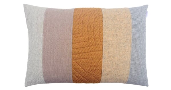 kussen Beautiful Leftovers 40x60cm oker taupe wit grijs