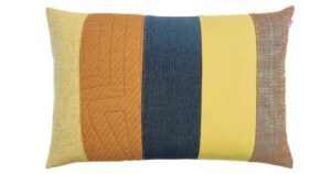 BL02 kussen Beautiful Leftovers 40x60cm geel donkergroen