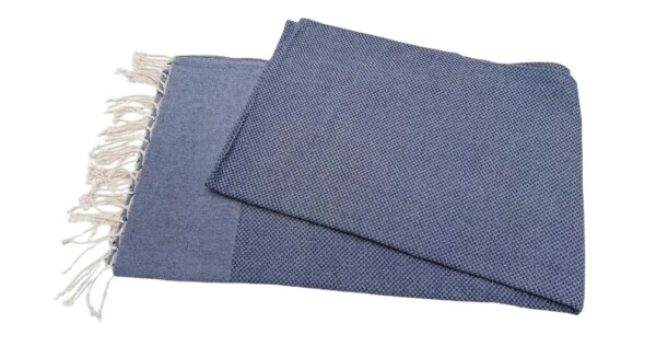 grand foulard plaid Katoen 190x300cm donkerblauw