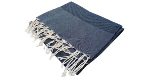 grand foulard plaid Katoen 190x300cm donkerblauw