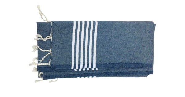 hammamdoek  95x200cm blauw gestreept