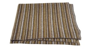 PL13 plaid Brownie 160x220cm bruin geel gestreept