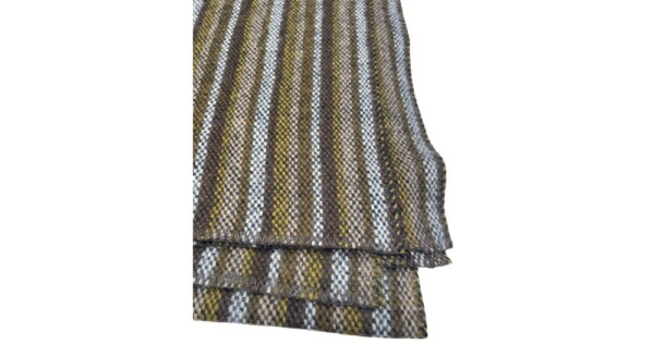 plaid Brownie 160x220cm bruin geel gestreept