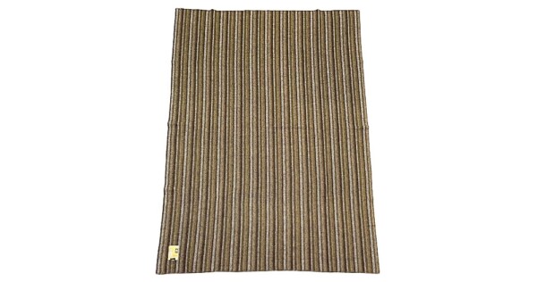 plaid Brownie 160x220cm bruin geel gestreept