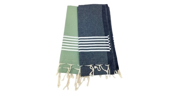 hammamdoek  95x200cm groen gestreept (kopie)