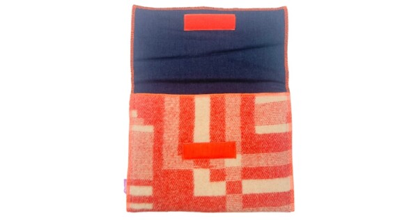 TS20b laptoptas Denim 35x25cm wit met rood