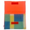 TS40a laptoptas Neon 35x25cm geel met blauw en groen