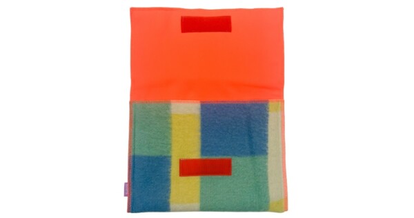 TS40a laptoptas Neon 35x25cm geel met blauw en groen