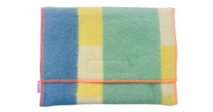 TS40a laptoptas Neon 35x25cm geel met blauw en groen