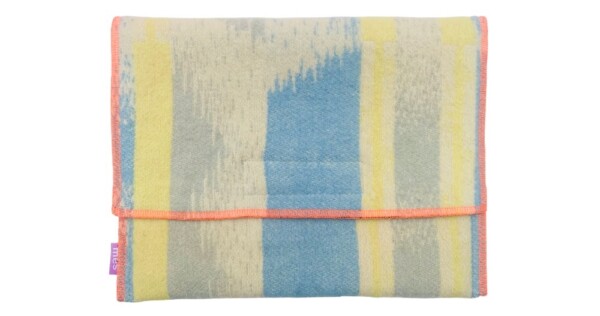 TS41a laptoptas Neon 35x25cm geel met blauw en grijs
