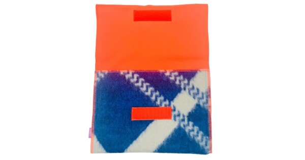TS42 laptoptas Neon 35x25cm blauw en wit